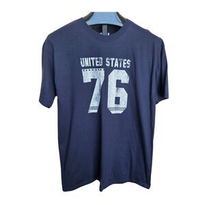 United States 76 Mens Navy Blue Short Sleeve T Shirt Size Large Patriotic NWT